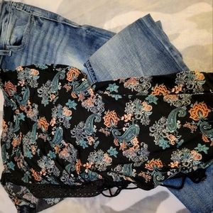 Blouse and jeans